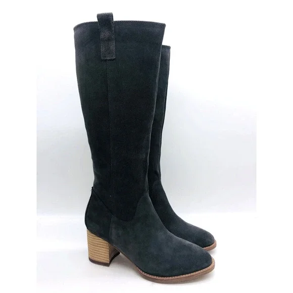 Aqua College Women's Natalya Waterproof Boots- Dark Grey Suede, US 8 / EUR 39 - Picture 1 of 9